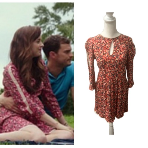 ASO Anastasia Steele Fifty Shades Of Grey Rare Zadig & Voltaire Floral Dress - Picture 1 of 10